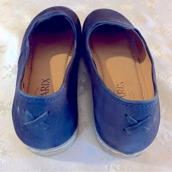 Charix Loafers Flats Shoes Blue Suede Leather Sz 7.5 - 8 EUR 38 Gorgeous - Picture 4 of 6